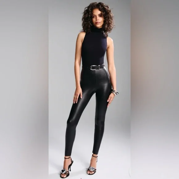 Faux Leather Animal Legging M - Picture 1 of 7